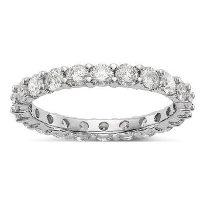 14K White Gold 2 ct tw Lab-Grown Diamond Eternity Band