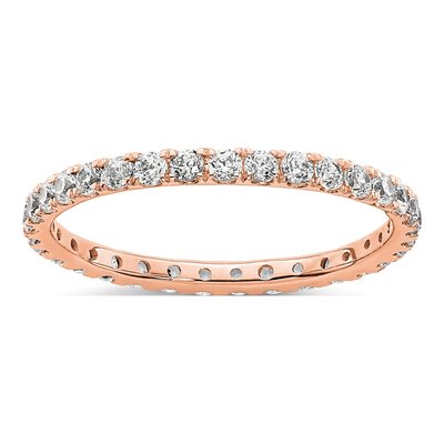 14K Rose Gold 1/2 ct tw Lab-Grown Diamond Eternity Band