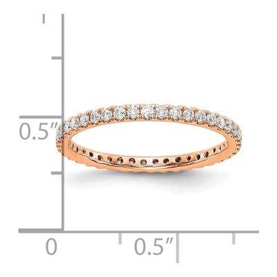 14K Rose Gold 1/2 ct tw Lab-Grown Diamond Eternity Band – view 4