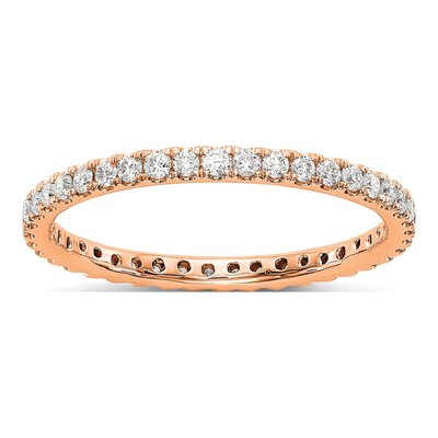 14K Rose Gold 1/2 ct tw Lab-Grown Diamond Eternity Band