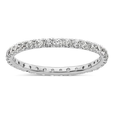 14K White Gold 1/2 ct tw Lab-Grown Diamond Eternity Band