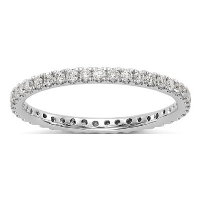 14K White Gold 1/2 ct tw Lab-Grown Diamond Eternity Band
