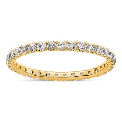14K Yellow Gold 1/2 ct tw Lab-Grown Diamond Eternity Band
