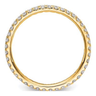 14K Yellow Gold 1/2 ct tw Lab-Grown Diamond Eternity Band – view 3