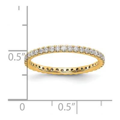 14K Yellow Gold 1/2 ct tw Lab-Grown Diamond Eternity Band – view 4