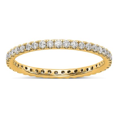 14K Yellow Gold 1/2 ct tw Lab-Grown Diamond Eternity Band