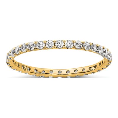 14K Yellow Gold 1/2 ct tw Lab-Grown Diamond Eternity Band