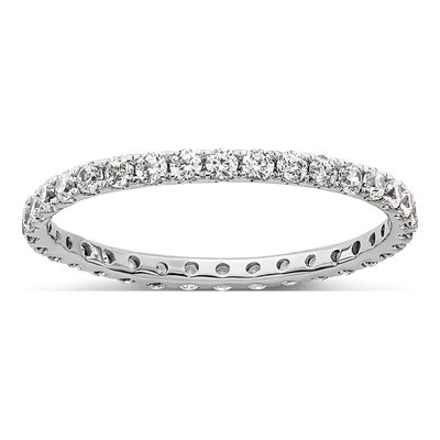 14K White Gold 1/2 ct tw Lab-Grown Diamond Eternity Band