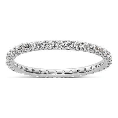 14K White Gold 1/2 ct tw Lab-Grown Diamond Eternity Band