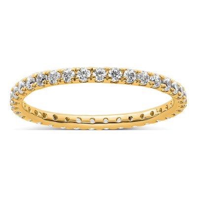 14K Yellow Gold 1/2 ct tw Lab-Grown Diamond Eternity Band