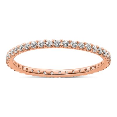 14K Rose Gold 1/2 ct tw Lab-Grown Diamond Eternity Band