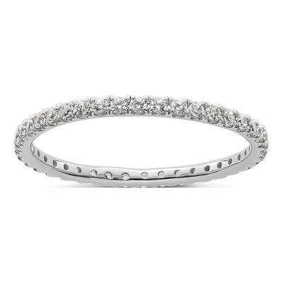 14K White Gold 1/2 ct tw Lab-Grown Diamond Eternity Band