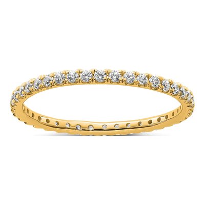 14K Yellow Gold 1/2 ct tw Lab-Grown Diamond Eternity Band