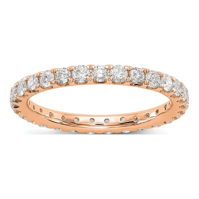 14K Rose Gold 1 ct tw Lab-Grown Diamond Eternity Band