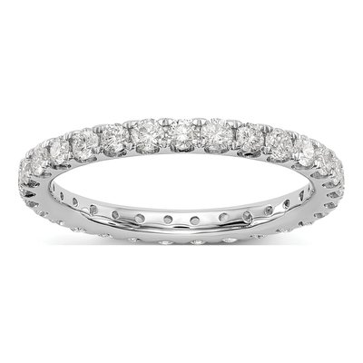 14K White Gold 1 ct tw Lab-Grown Diamond Eternity Band
