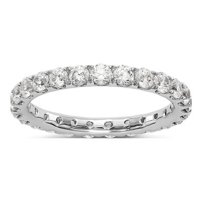 14K White Gold 1 1/2 ct tw Lab-Grown Diamond Eternity Band