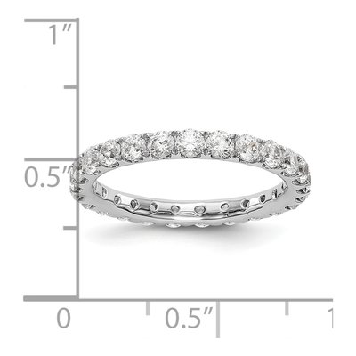 14K White Gold 1 1/2 ct tw Lab-Grown Diamond Eternity Band – view 4
