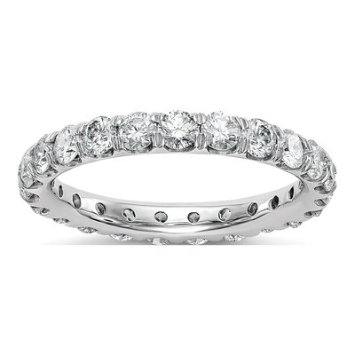 14K White Gold 2 ct tw Lab-Grown Diamond Eternity Band