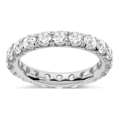 14K White Gold 3 ct tw Lab-Grown Diamond Eternity Band
