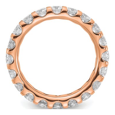 14K Rose Gold 3 ct tw Lab-Grown Diamond Eternity Band – view 2