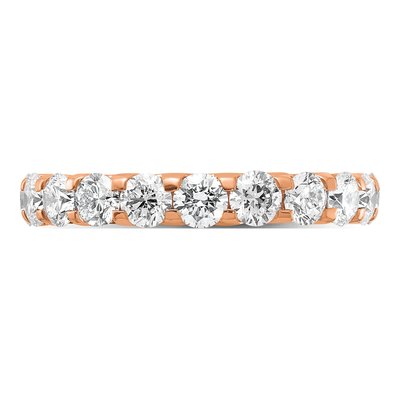 14K Rose Gold 3 ct tw Lab-Grown Diamond Eternity Band – view 3