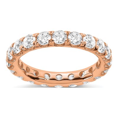 14K Rose Gold 3 ct tw Lab-Grown Diamond Eternity Band