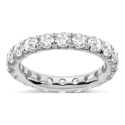 14K White Gold 3 ct tw Lab-Grown Diamond Eternity Band