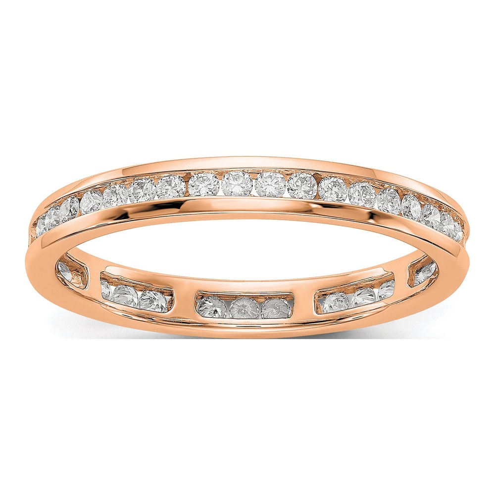 14K Rose Gold 1/2 ct tw Lab-Grown Diamond Eternity Ring