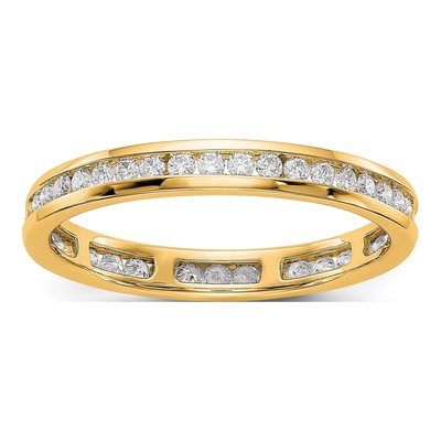 14K Yellow Gold 1/2 ct tw Lab-Grown Diamond Eternity Ring