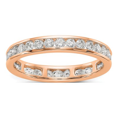 14K Rose Gold 1 ct tw Lab-Grown Diamond Eternity Ring
