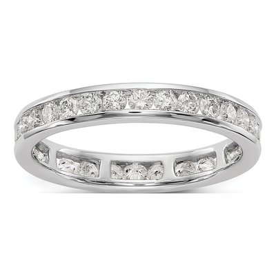 14K White Gold 1 ct tw Lab-Grown Diamond Eternity Ring