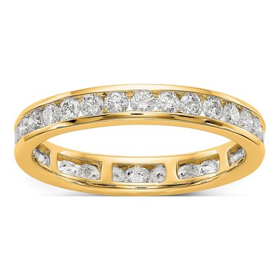 14K Yellow Gold 1 ct tw Lab-Grown Diamond Eternity Ring
