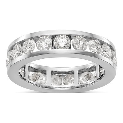 14K White Gold 3 ct tw Diamond Eternity Band