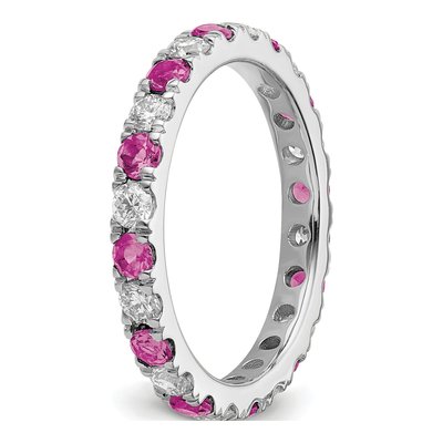 14K White Gold 3/4 ct tw Lab-Grown Diamond Eternity Ring – view 6