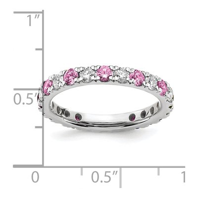 14K White Gold 3/4 ct tw Lab-Grown Diamond Eternity Ring – view 7