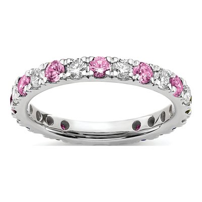 14K White Gold 3/4 ct tw Lab-Grown Diamond Eternity Ring