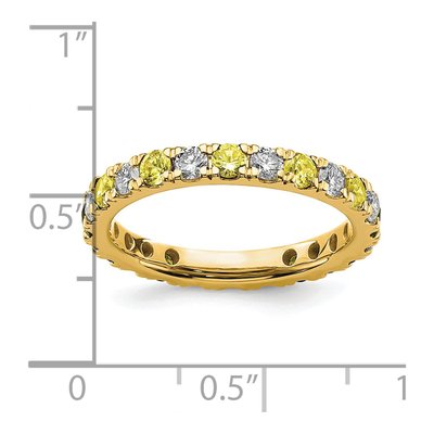 14K Yellow Gold 3/4 ct tw Lab-Grown Diamond Eternity Ring – view 7