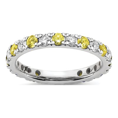 14K White Gold 3/4 ct tw Lab-Grown Diamond Eternity Ring