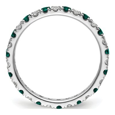 14K White Gold 3/8 ct tw Lab-Grown Diamond Eternity Ring – view 3