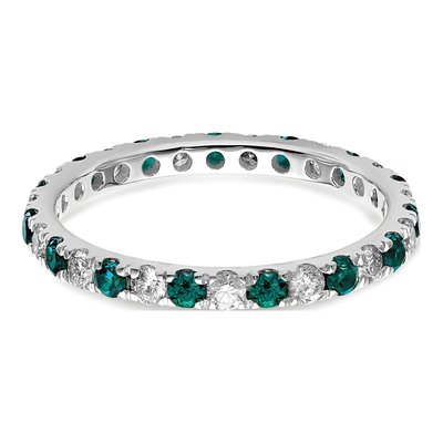 14K White Gold 3/8 ct tw Lab-Grown Diamond Eternity Ring – view 4
