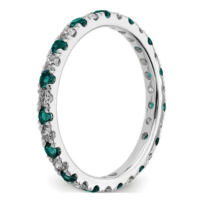14K White Gold 3/8 ct tw Lab-Grown Diamond Eternity Ring – view 5