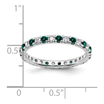 14K White Gold 3/8 ct tw Lab-Grown Diamond Eternity Ring – view 6