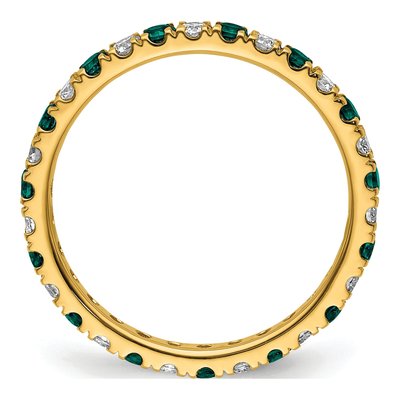 14K Yellow Gold 3/8 ct tw Lab-Grown Diamond Eternity Ring – view 3