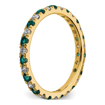 14K Yellow Gold 3/8 ct tw Lab-Grown Diamond Eternity Ring – view 5