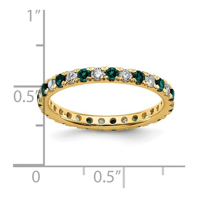 14K Yellow Gold 3/8 ct tw Lab-Grown Diamond Eternity Ring – view 6