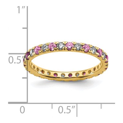 14K Yellow Gold 3/8 ct tw Lab-Grown Diamond Ring – view 6