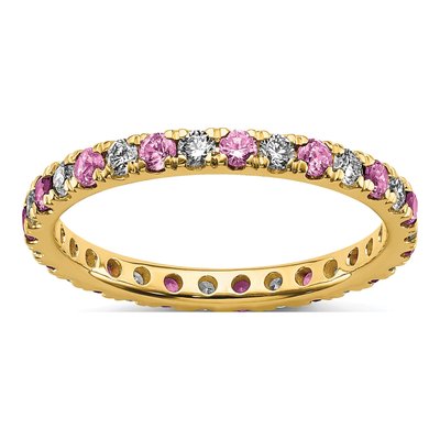 14K Yellow Gold 3/8 ct tw Lab-Grown Diamond Ring