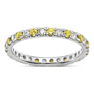 14K White Gold 3/8 ct tw Lab-Grown Diamond Eternity Ring