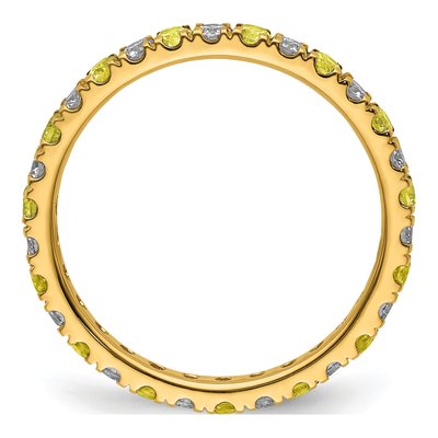 14K Yellow Gold 3/8 ct tw Lab-Grown Diamond Eternity Ring – view 3