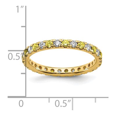14K Yellow Gold 3/8 ct tw Lab-Grown Diamond Eternity Ring – view 6
